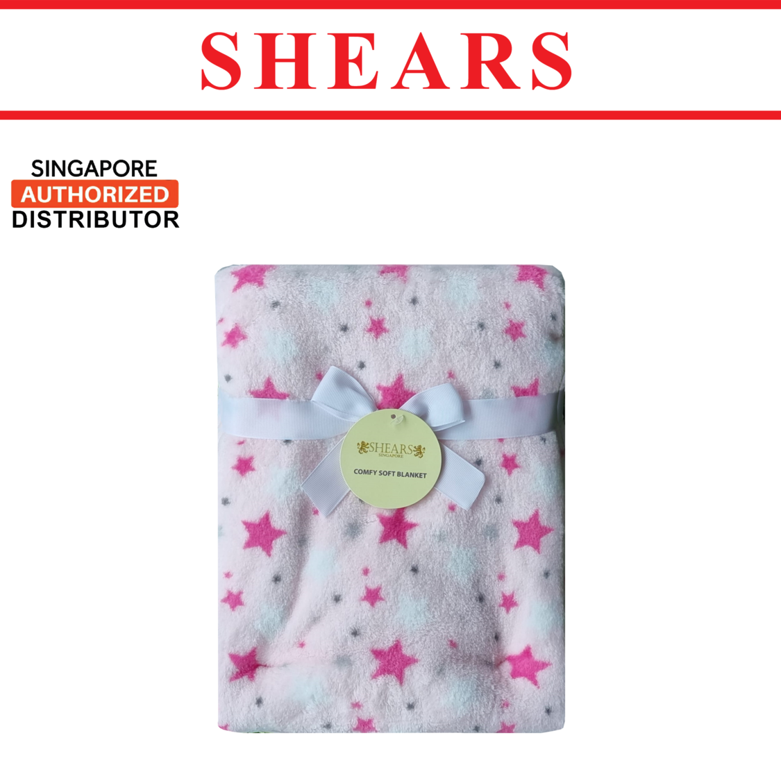 Shears Baby Blanket Comfy Soft Blanket Pink Star